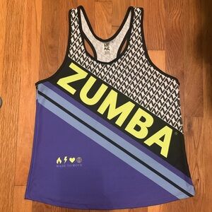 Zumba Wear -Zumba Move Loose Tank -Periwinkle -Size Marvelous (M) -Lightly Worn